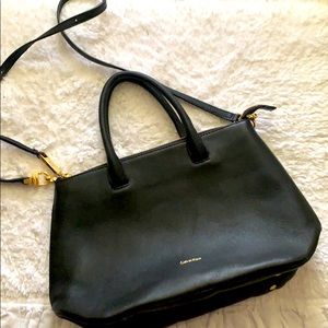 Black Leather Calvin Klein Purse